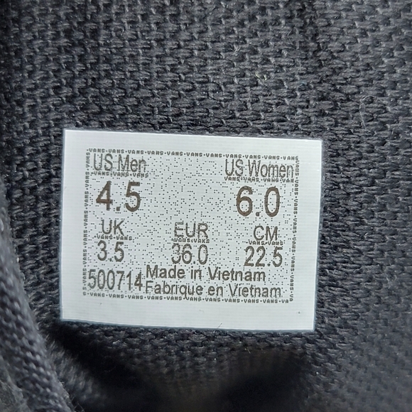 VANS Black With Rainbow Sneakers Shoes Lace-Up 500714 Womens Size 6 New - Picture 4 of 11